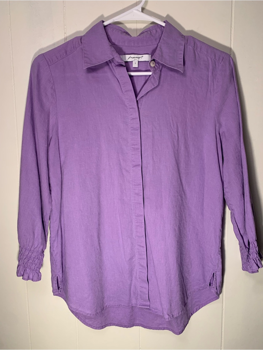 Foxcroft Lavender Button-Front Women's Shirt